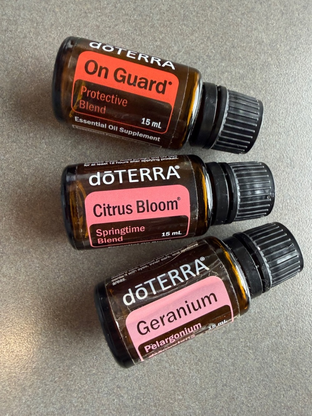 doTERRA Essential Oil Bundle – Partial Bottles (3 Total)
